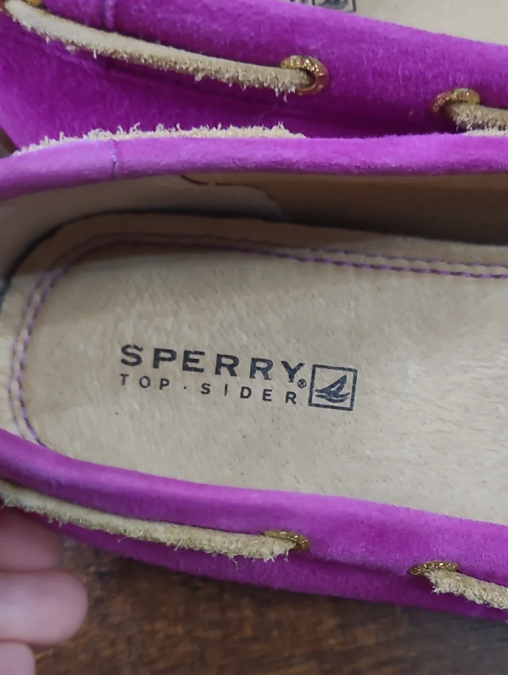 Sperry Women's Suede Boat Shoes in Fuchsia Leather Upper Size 7 - Picture 9 of 10